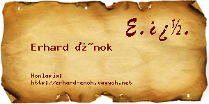 Erhard Énok névjegykártya